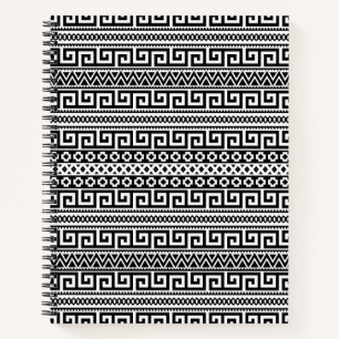 Cuaderno Lujo Monocromo Antigua Grecia Azteca Laberinto Lin