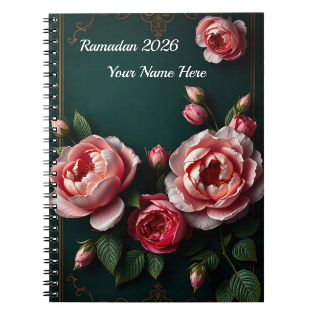 Cuaderno Lujo Peonía Arabesco (Frente)