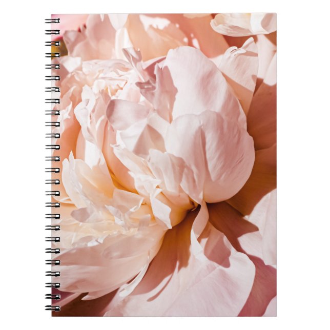 Cuaderno Lujo Peony Flowers Fondo Floral (Frente)