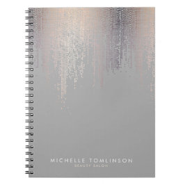 Cuaderno Lujo Rubor Confetti Rain Pattern Gray