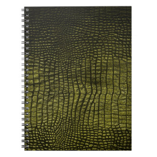 Cuaderno Lujosa textura de piel de cocodrilo oscuro.
