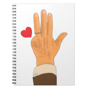 Cuaderno Lula's left hand and a heart