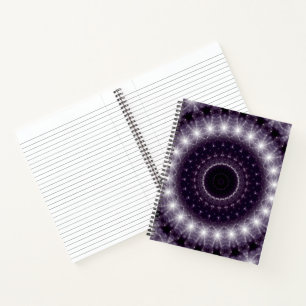 Cuaderno Luminosa encaje redondo negro y blanco