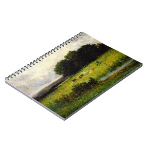 Cuaderno Luminosa escena de ganado cerca de Stream - Edward