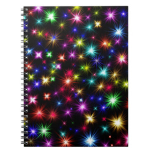 Cuaderno Luminosas espumas arcoiris, estrellas y fuegos art