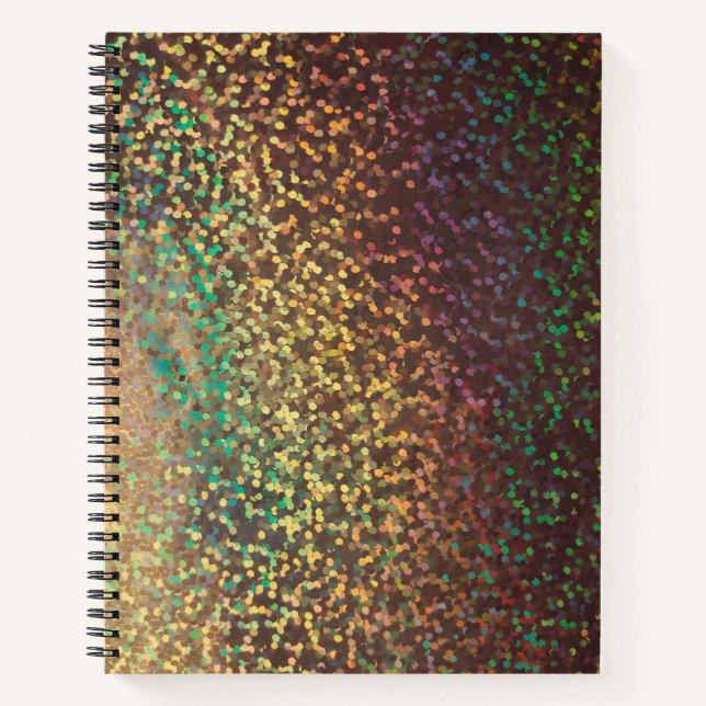 Cuaderno Luminoso, confetti, multicolor (Anverso)