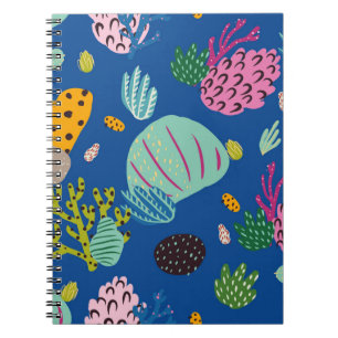 Cuaderno Luminoso patrón marino sin costura 