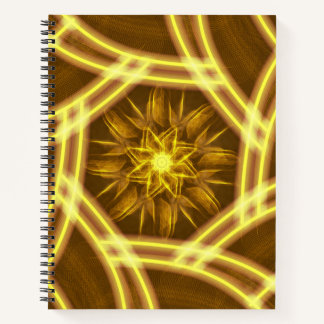 Cuaderno Luminous Star Portal – Symmetrical Golden Fractal