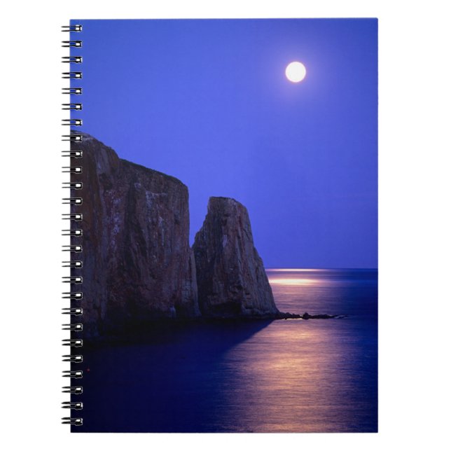Cuaderno Luna al anochecer | Roca Perce Costa de Gaspé Queb (Frente)