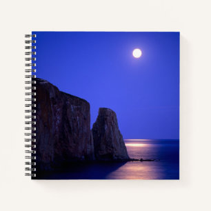 Cuaderno Luna al anochecer Roca Perce Costa de Gaspé Queb