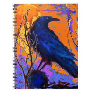 Cuaderno Luna azul mística del cuervo por Sharles