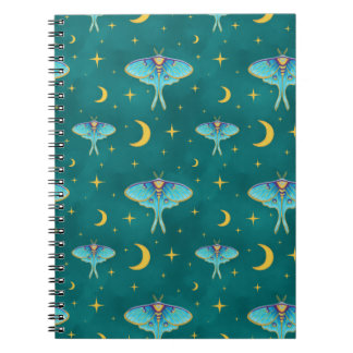 Cuaderno Luna Celestial Luna y Estrellas Luna de Luna Verde