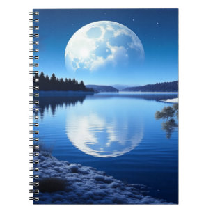 Cuaderno Luna completa sobre regalo de lago congelado para