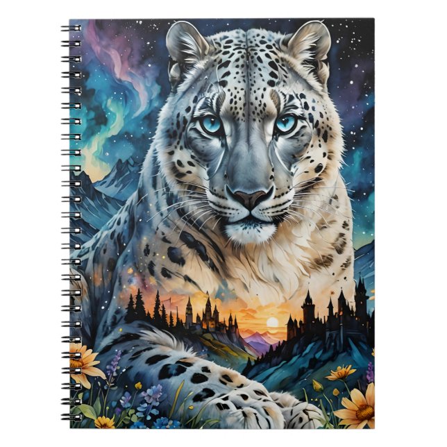 Cuaderno Luna de Castillo de Leopardo de la Nieve, Aurora b (Frente)
