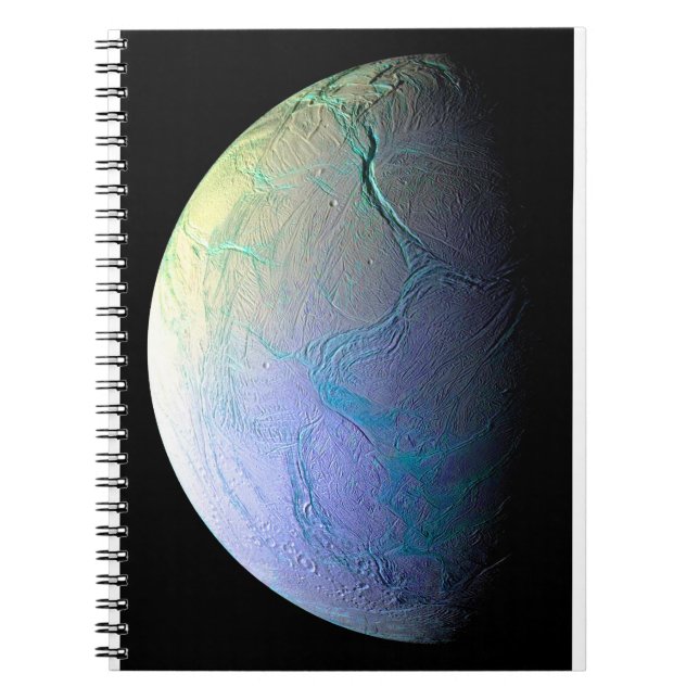 Cuaderno Luna de Encélado de Saturno (Frente)
