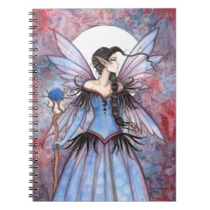 Cuaderno Luna de Fantasía Invernal Arte de Hadas