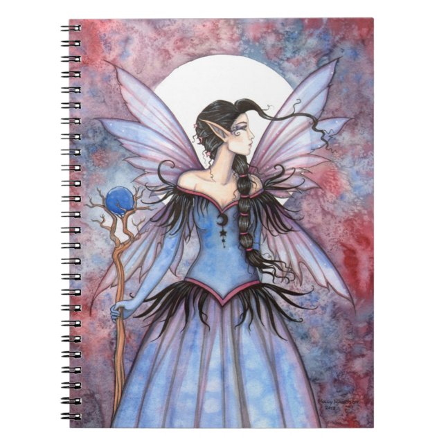 Cuaderno Luna de Fantasía Invernal Arte de Hadas (Frente)