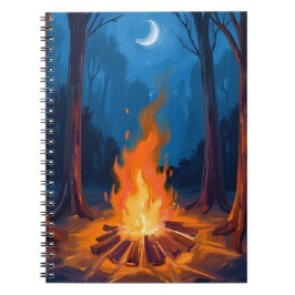 Cuaderno Luna de hoguera | Pintura de acuarela de la natura
