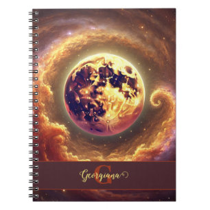 Cuaderno Luna de la Galaxia otoñal personalizada