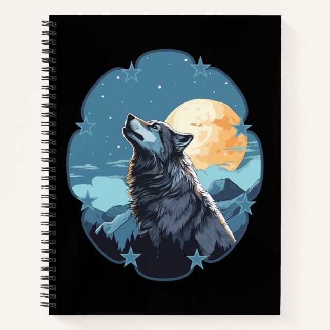 Cuaderno Luna de Lobo Estrellas  (Anverso)