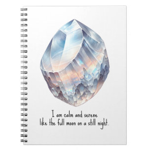 Cuaderno Luna de Piedra Lunar de Arcoíris Energía Cristal H