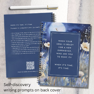 Cuaderno Luna Etérea y Flores Silvestres Motivacional