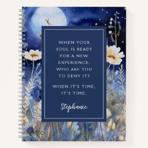 Cuaderno Luna Etérea y Flores Silvestres Motivacionales