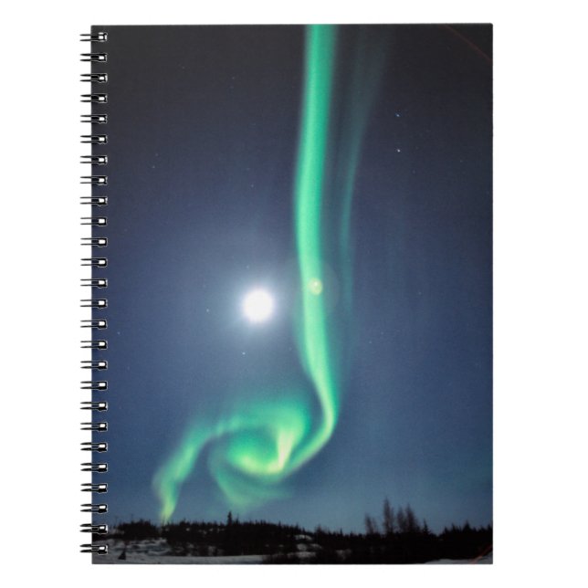 Cuaderno Luna Llena Con Aurora | Yellowcuchillo Canadá (Frente)