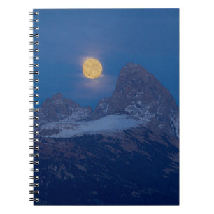 Cuaderno Luna Llena Creciente Grand Teton Driggs, Idaho