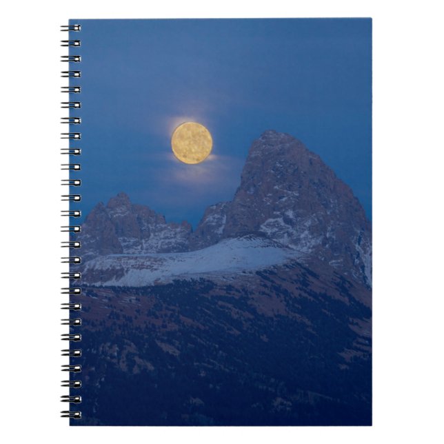 Cuaderno Luna Llena Creciente | Grand Teton Driggs, Idaho (Frente)