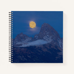 Cuaderno Luna Llena Creciente Grand Teton Driggs, Idaho
