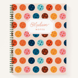 Cuaderno Luna Llena Naranja Monograma Colorido