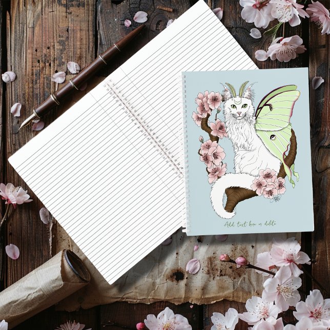 Cuaderno Luna Luna Verde Gato Blanco (Subido por el creador)