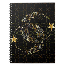 Cuaderno Luna y estrella florales islámicas