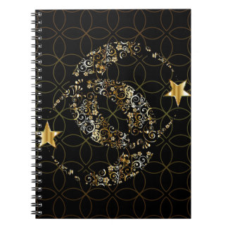 Cuaderno Luna y estrella florales islámicas