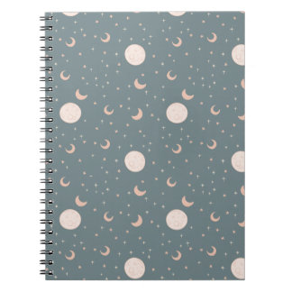 Cuaderno Luna y estrellas - azul