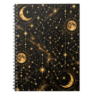 Cuaderno Luna y estrellas celestes