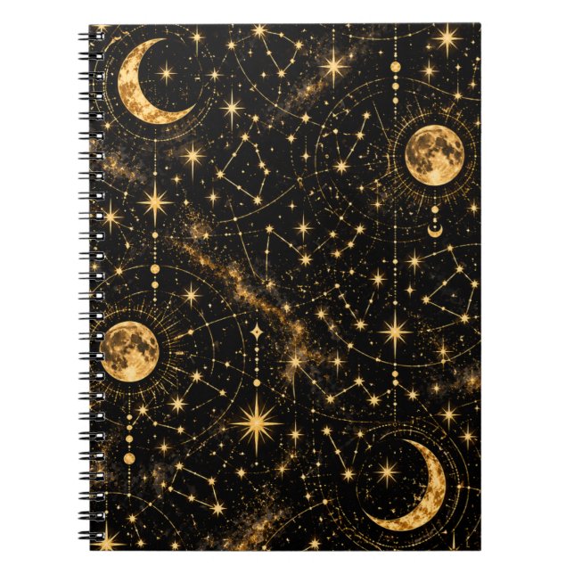 Cuaderno Luna y estrellas celestes (Frente)