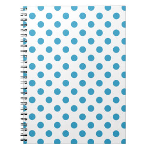 Cuaderno Lunares Azules de Pavo Real Círculos