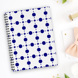 Cuaderno Lunares Azules Marinos, Patrón de Lunares, Puntos