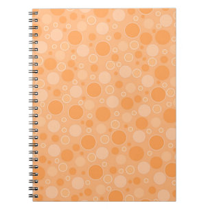 Cuaderno lunares de tono amarillo al estilo retro de los se