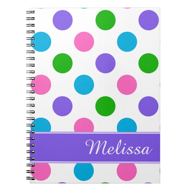 Cuaderno Lunares del multicolor (Frente)