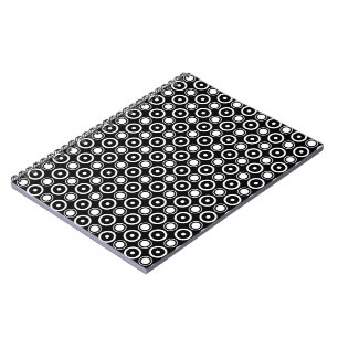 Cuaderno Lunares elegantes en blanco y negro con fondo negr