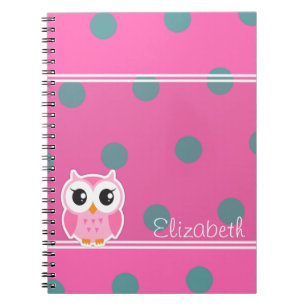 Cuaderno Lunares Geniales y Modernos Personalizados con Búh