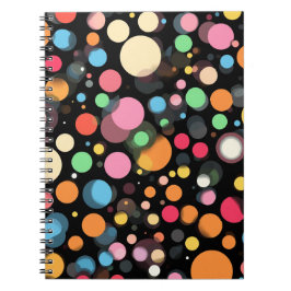 Cuaderno Lunares Multicolores Brillantes