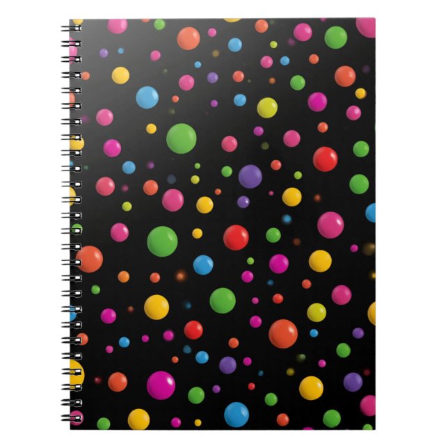 Cuaderno Lunares Multicolores Brillantes (Frente)