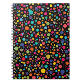 Cuaderno Lunares Multicolores Brillantes