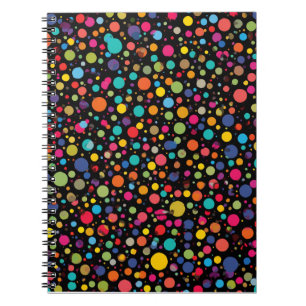 Cuaderno Lunares Multicolores Brillantes