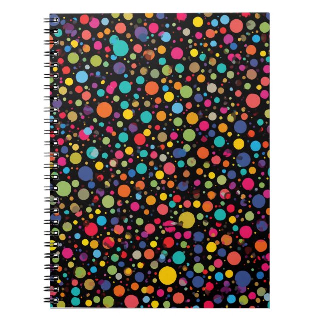 Cuaderno Lunares Multicolores Brillantes (Frente)