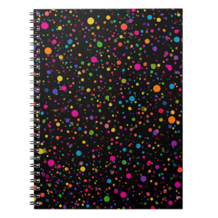 Cuaderno Lunares Multicolores Brillantes